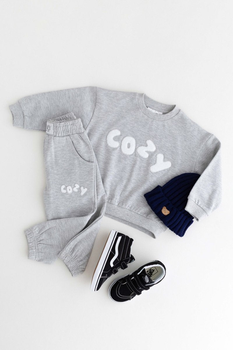 The COZY Little Lounger Tracksuit Marl Grey