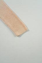 Apricot Cable Knit Drop Shoulder Side Slits Loose Sweater