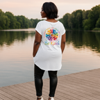 Long Be Kind Dipped-Hem T-Shirt with Side Pockets
